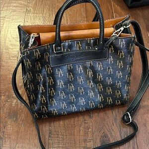 Dooney & Bourke Black and Brown Monogram Tote